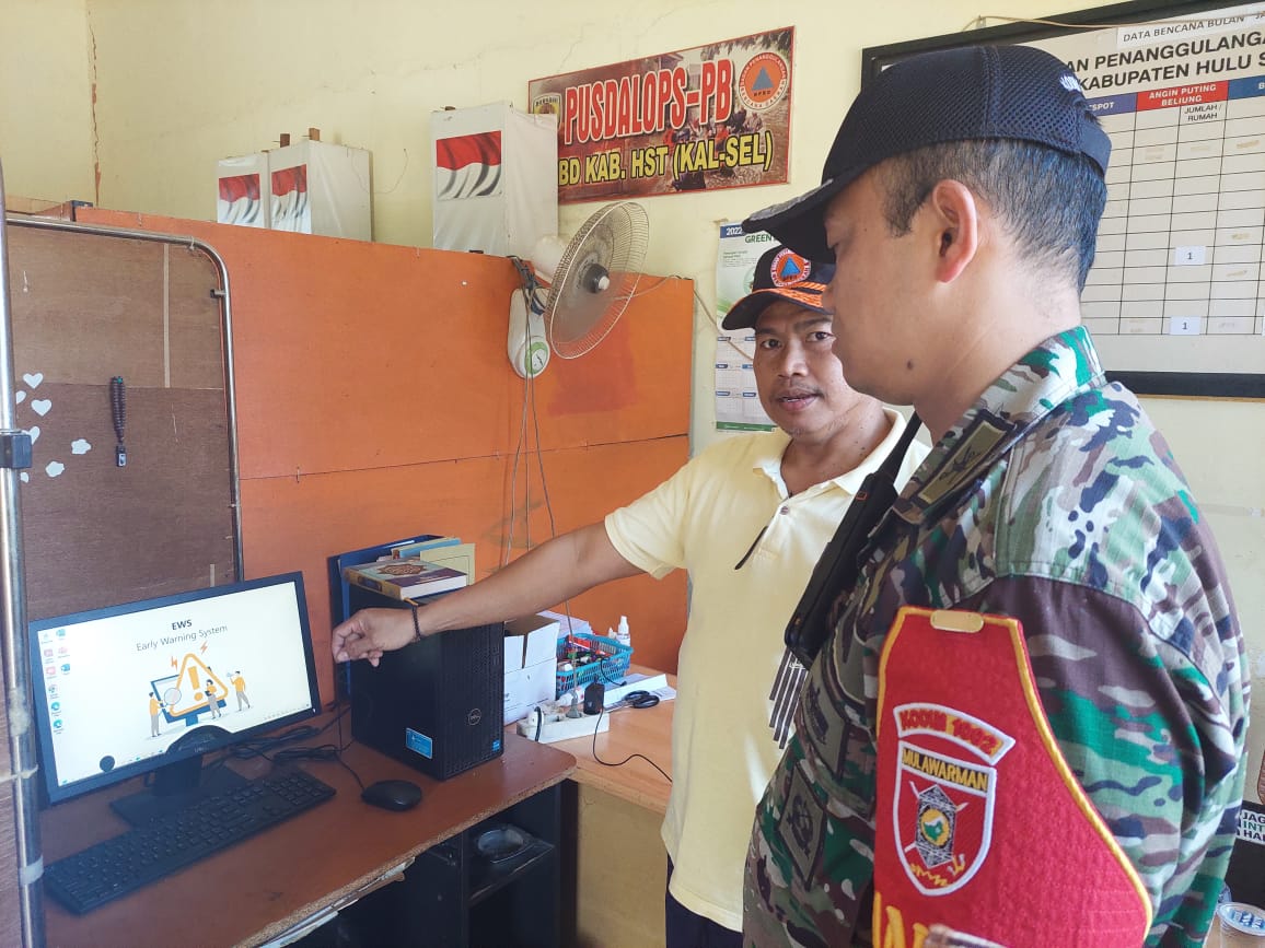 Dandim 1002/HST Sambangi Kantor BPBD Hulu Sungai Tengah