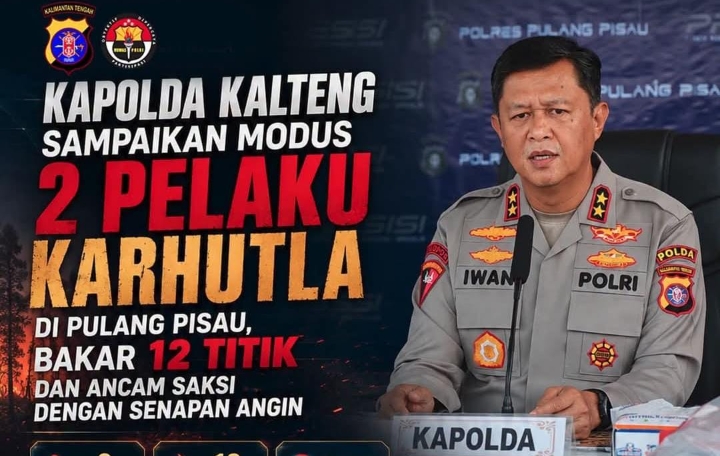 Dua Pelaku Karhutla di Pulang Pisau Ditangkap, Bakar 12 Titik dan Ancam Saksi dengan Senapan Angin