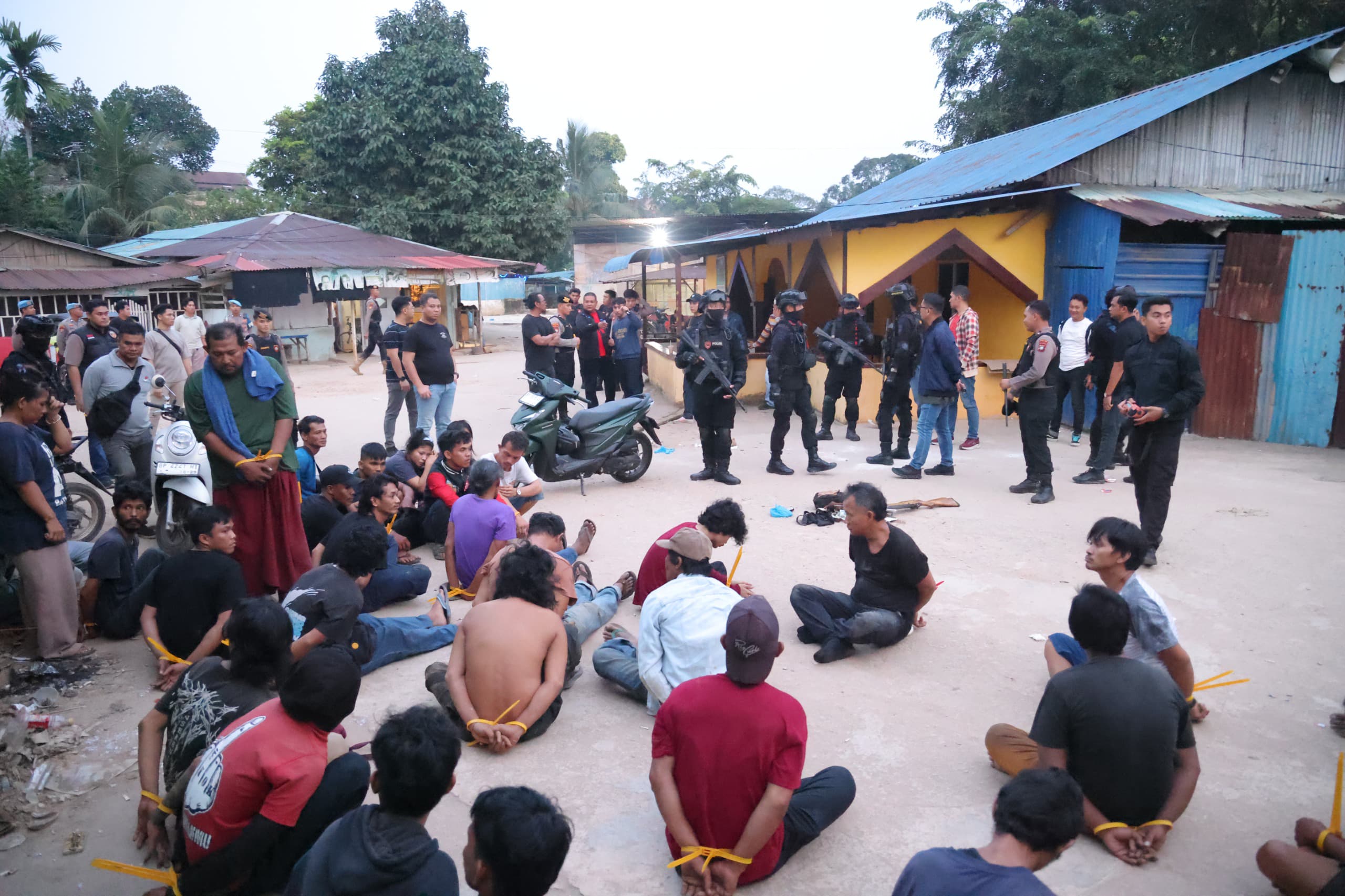 114 Orang di amankan di duga Narkoba, pada KRYD Polda Kepri,