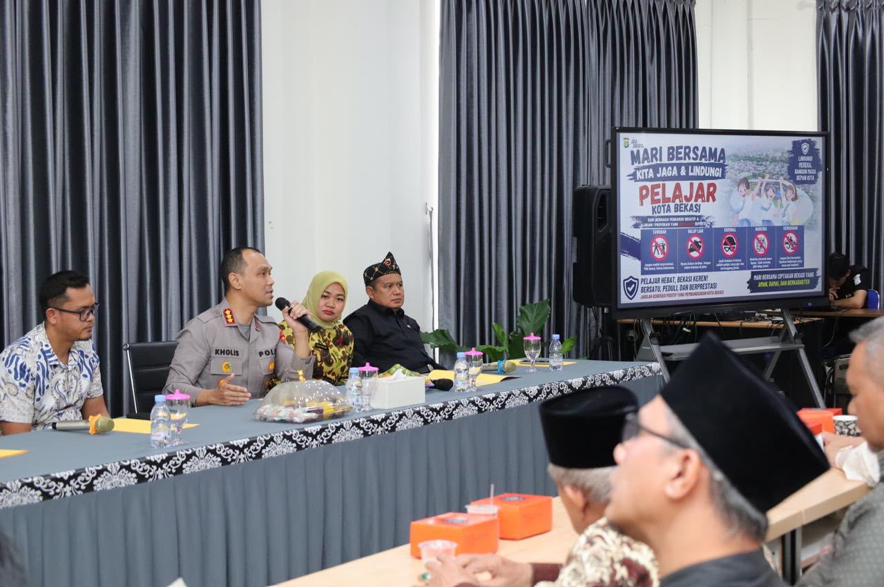 Jaga Pelajar dari Ancaman Kekerasan dan Narkoba, Polres Metro Bekasi Kota Satukan Langkah 98 Kepala SMA
