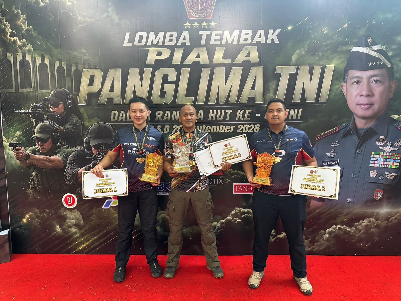 Kombes Rantau Isnur Raih Juara Overall Handgun Divisi Standar di Panglima TNI Cup 2026