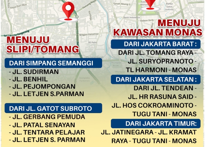 Aktivitas Massa Berpotensi Padatkan Sejumlah Ruas Jakarta, Polda Metro Siapkan Pengalihan Arus