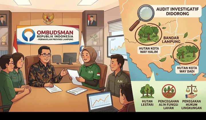 Ombudsman Lampung Respons Laporan Aliansi Jaga Hutan, Audit Investigatif Hutan Kota Way Halim dan Way Dadi Didorong